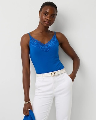 WHBM FORME™ Lace Trim Cami | White House Black Market